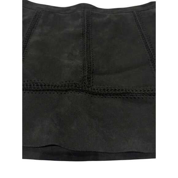 Ramy Brook Bradey Skirt in Black Suede - Picture 3 of 6